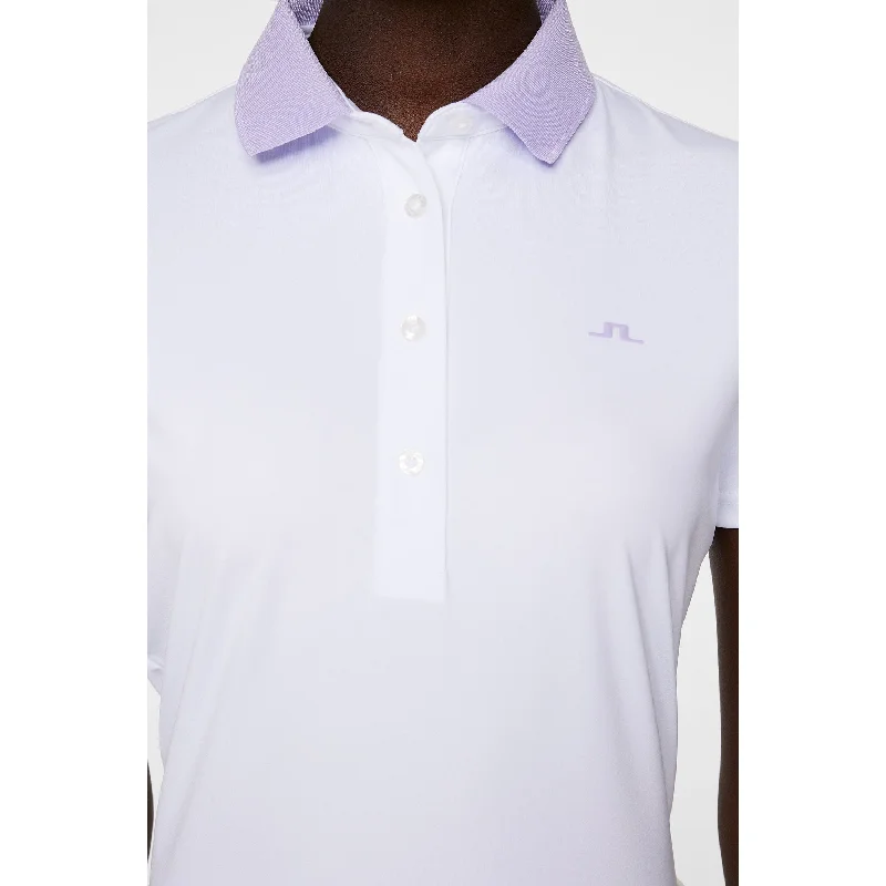 J.Lindeberg Women's Cassie Golf Polo Shirt - White