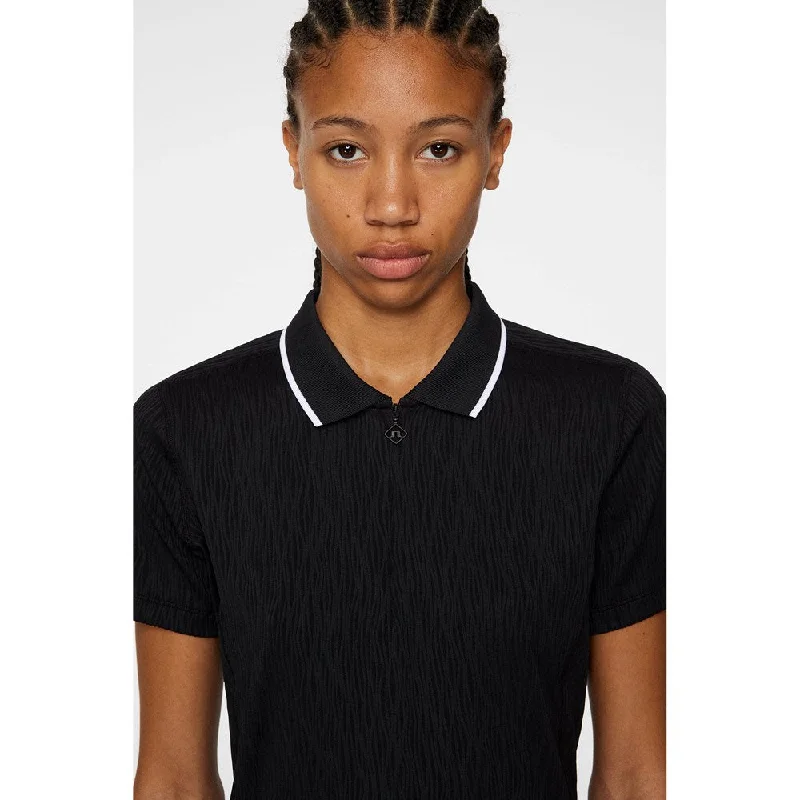 J.Lindeberg Women's Izara Golf Polo Shirt - Black