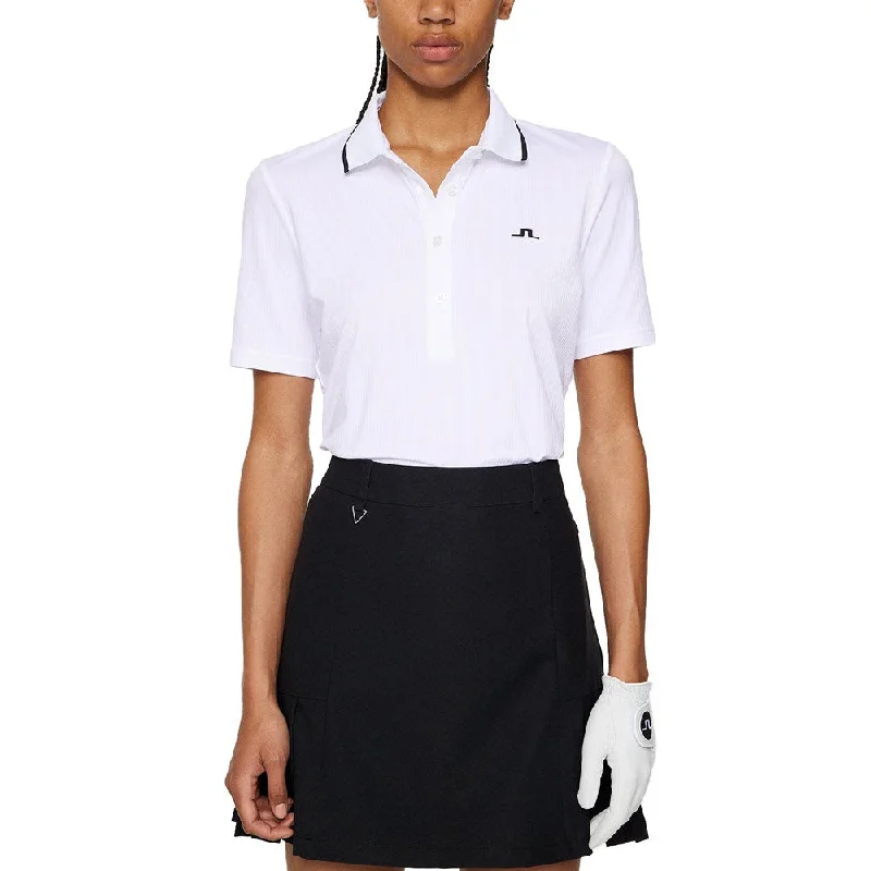 J.Lindeberg Women's Mindy Golf Polo Shirt - White