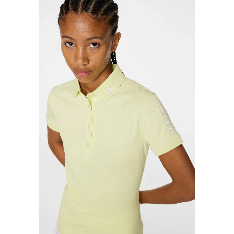 J.Lindeberg Women's Tour Tech Golf Polo Shirt - Pale Lime Yellow