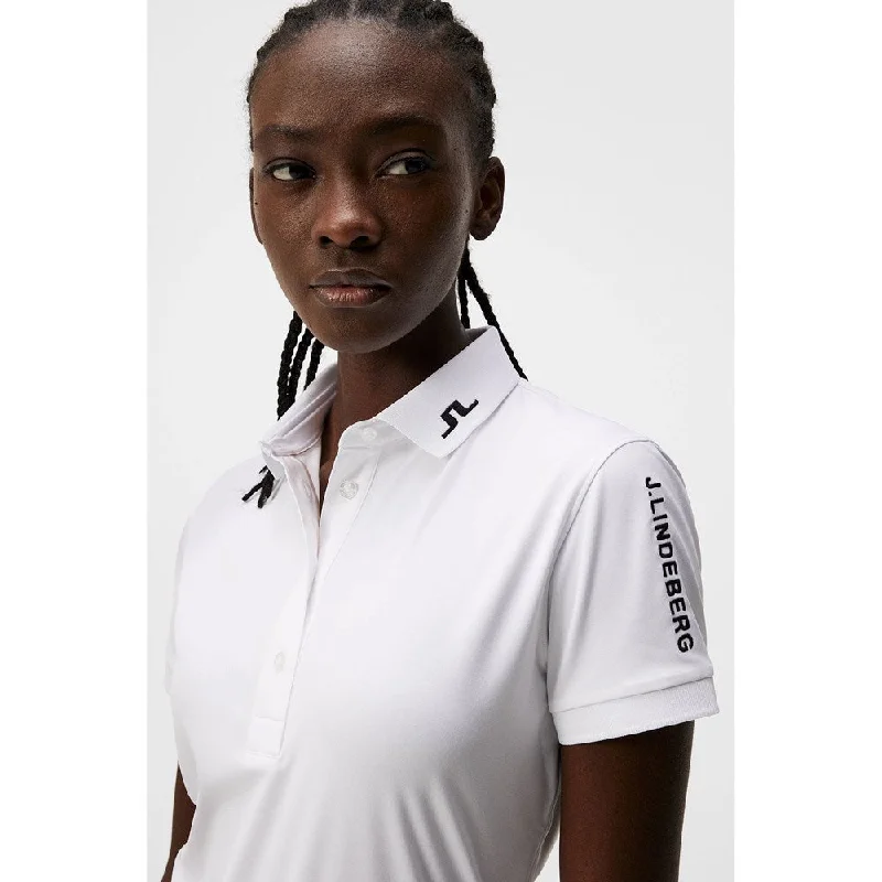 J.Lindeberg Women's Tour Tech Golf Polo Shirt - White