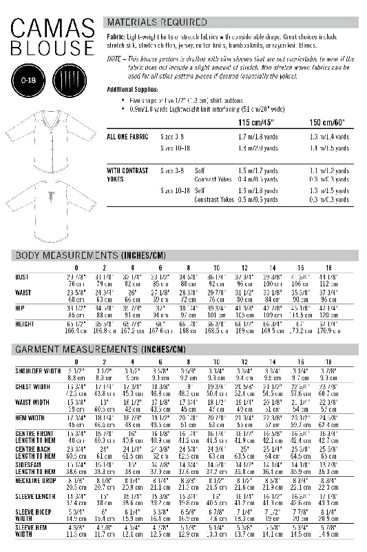 PDF Pattern - Camas Blouse | Thread Theory