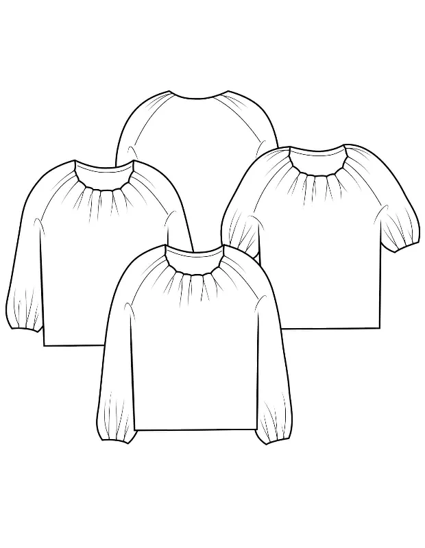 PDF Pattern - Pleat Neck Blouse | The Makers Atelier