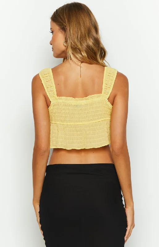 Pixie Yellow Crop Top