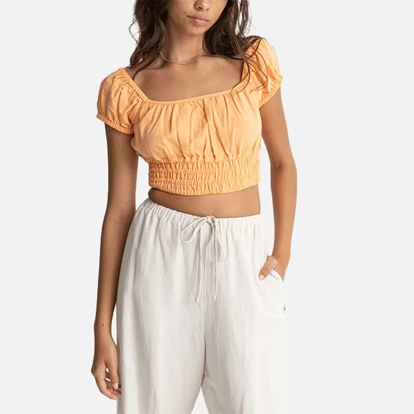 Rhythm Dylan Cap Sleeve Top - Orange