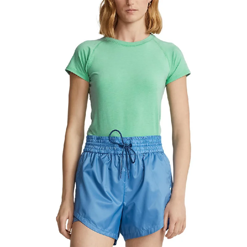 RLX Ralph Lauren Women's Stretch Crew Tee - Resort Green Heather