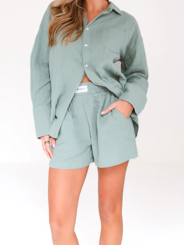 Camilla Shorts - Sage Green