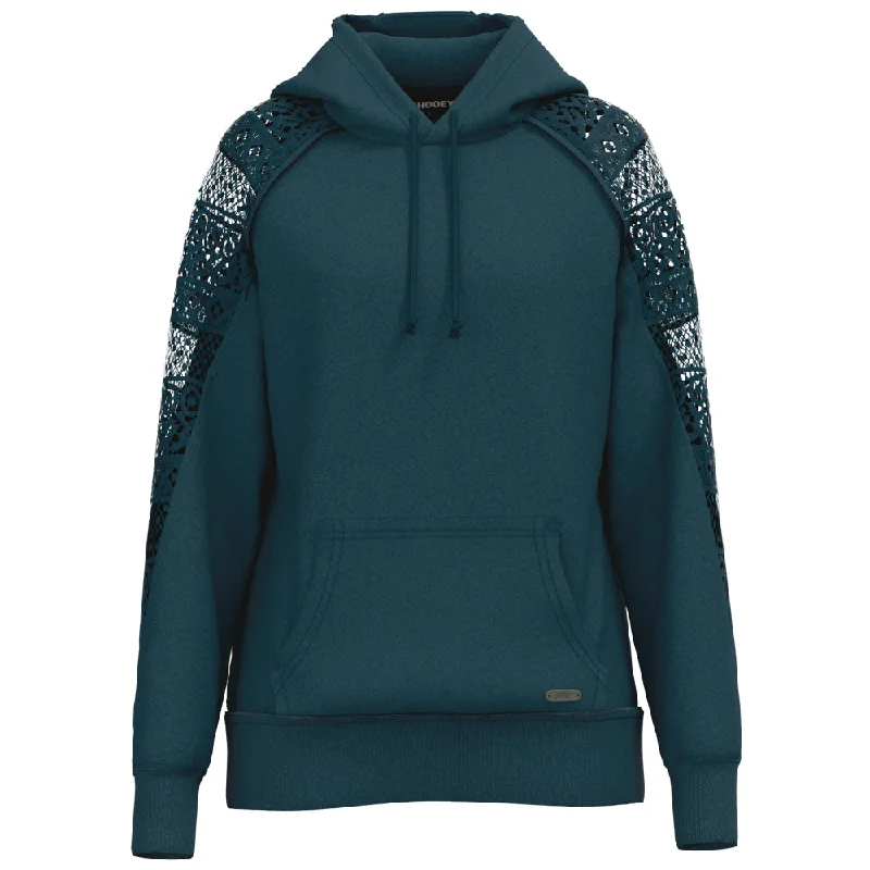 ""Chaparral"" Teal w/Crochet Mesh Hoody