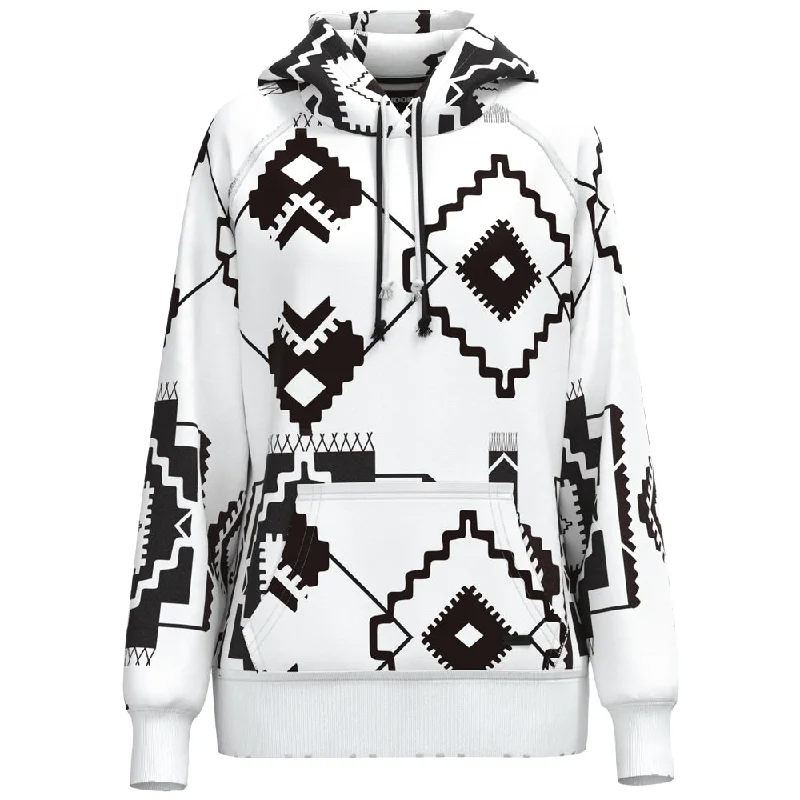 ""Chaparral""  White/Black Aztec Hoody