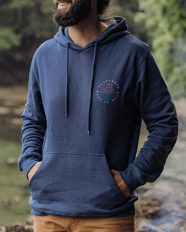 Escapism Recycled Cotton Hoodie - Dark Denim