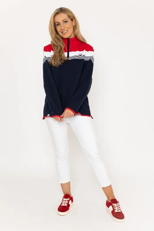 Half Zip Colour Block Sweatshirt