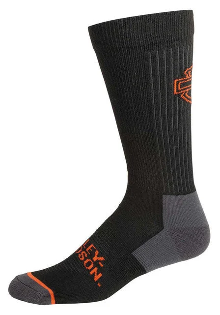 Harley-Davidson® Men's Bar & Shield Performance Rider Crew Socks - Black - D99265170-001