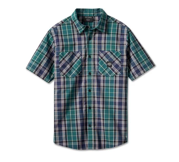 Men's Forever Harley Shirt - Green Plaid - 96624-23VM