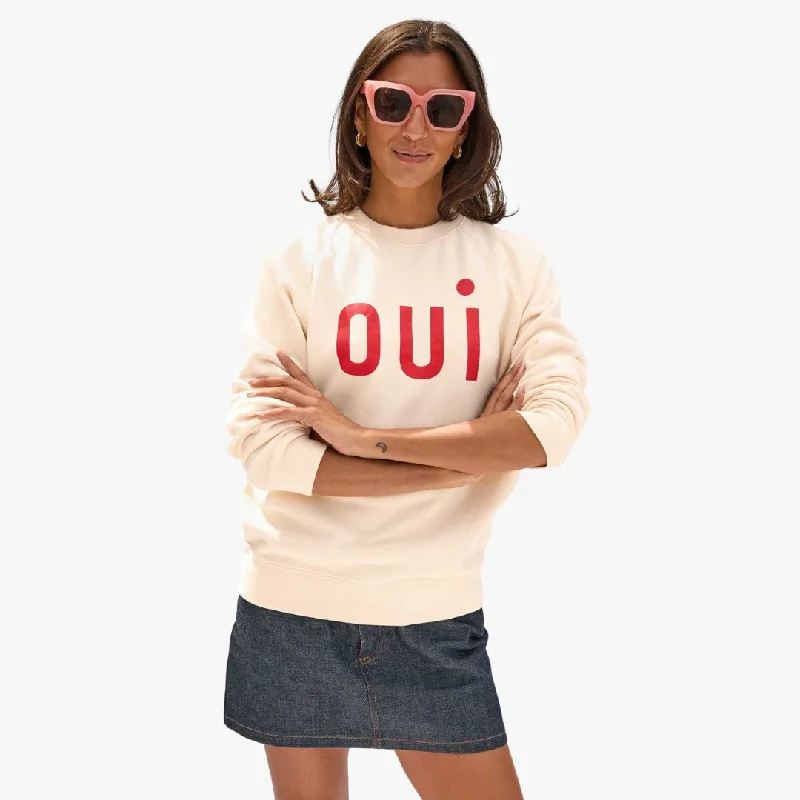 ""Oui"" Sweatshirt (Cream)