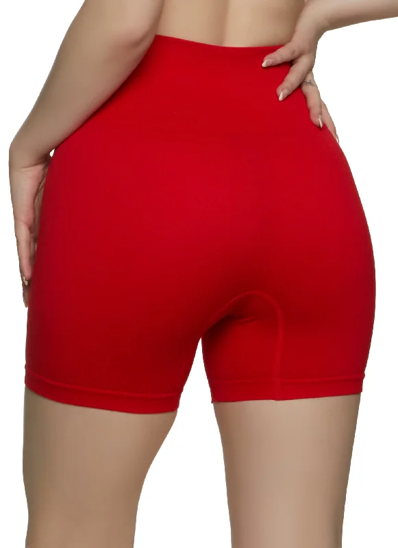 Seamless Wide Waistband Biker Shorts