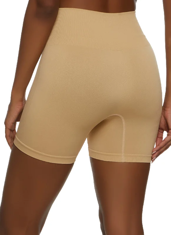 Seamless Wide Waistband Biker Shorts