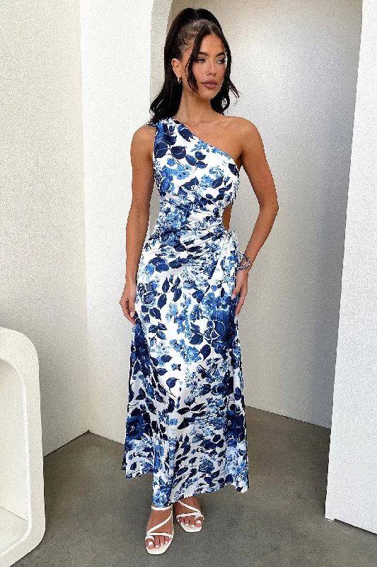 Erika Maxi Dress - Blue Floral