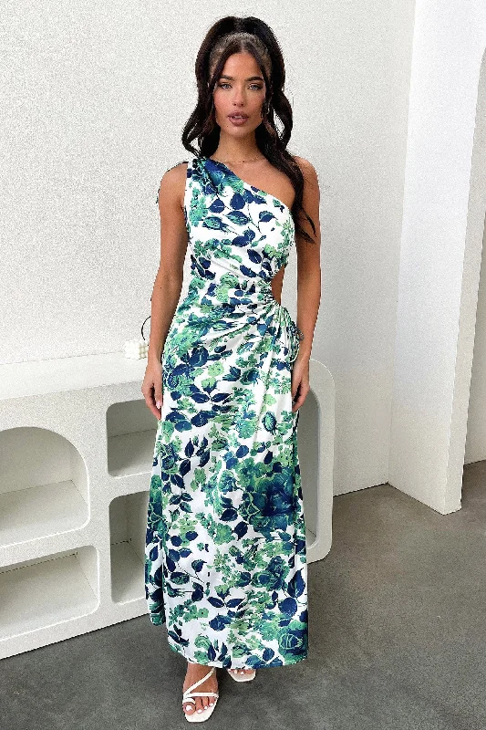 Erika Maxi Dress - Green Floral