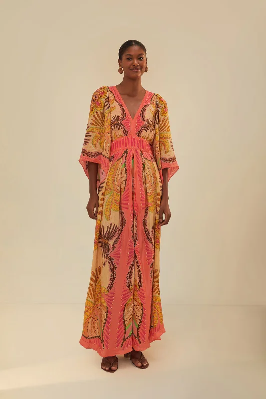 Sand Palms Scarf Maxi Dress