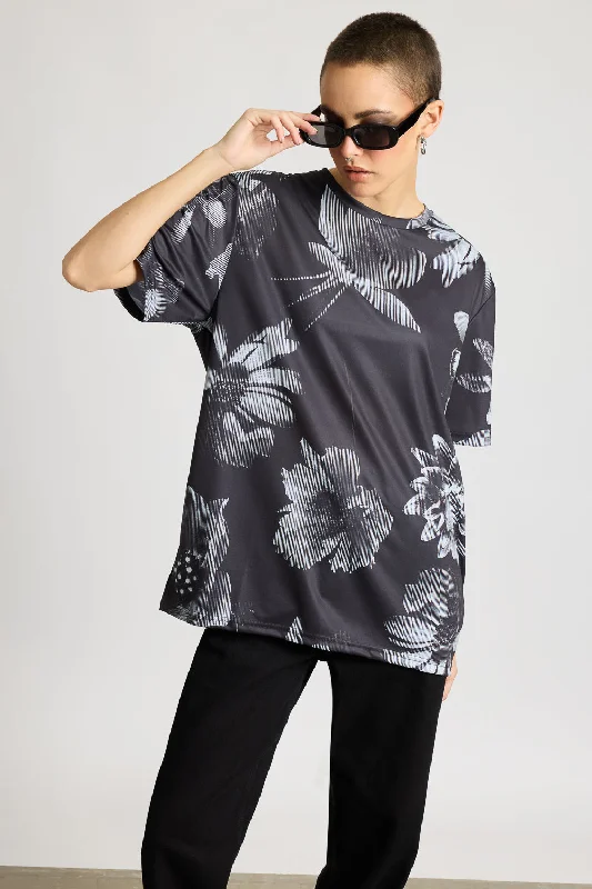 Printed Women's T-Shirt - Anthropod Solid Color Striped Floral