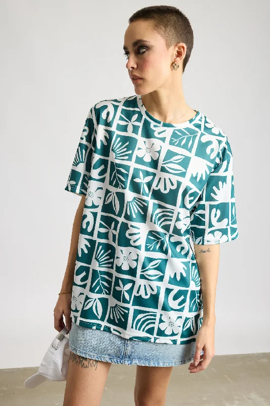 Printed Women's T-Shirt - Patterned Paradise Jersey Fabric Tulle Fabric Batik Fabric Printed Women's T-Shirt - Patterned Paradise Jersey Fabric Tulle Fabric Batik Fabric
