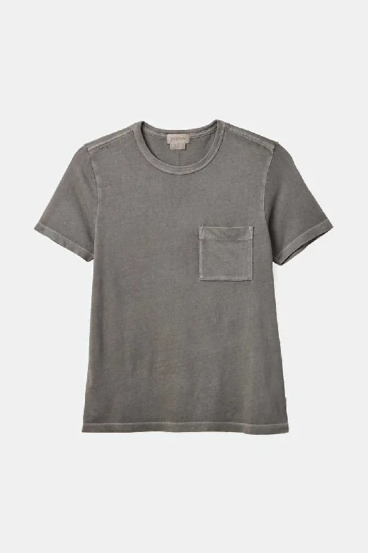 Carefree Organic Garment Dye Perfect Pocket T-Shirt - Washed Black Lace Blend Ribbed Blend Corduroy Blend