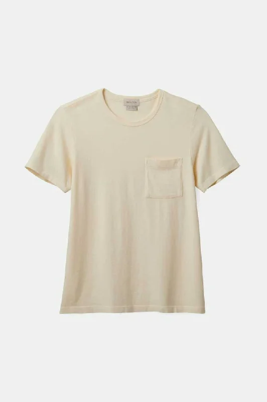 Carefree Organic Garment Dye Perfect Pocket T-Shirt - White Smoke Terry Blend Velvet Blend Canvas Blend