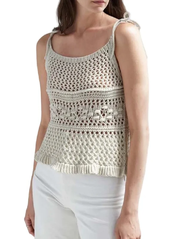 Chunky Bib Front Tank - AUTUMN CASHMERE Zippered Front Buttoned Front Snap Front