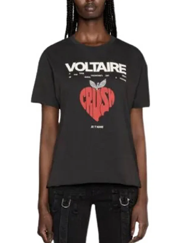 Concert Crush T-Shirt - ZADIG & VOLTAIRE Denim Fabric Leather Fabric Suede Fabric