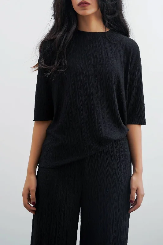 CRINKLE TEE Silk Blend Satin Velvet