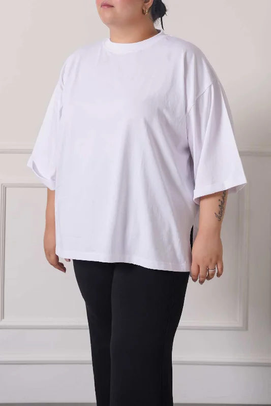 CURVE DROP T-SHIRT Jersey Fabric Tulle Fabric Batik Fabric