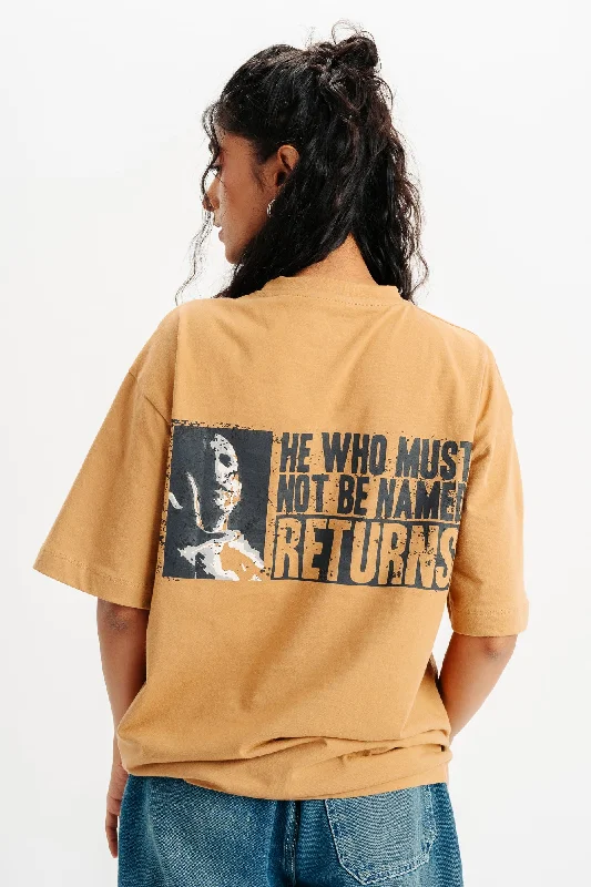 Dark Lord Oversized Tees Ribbed T-Shirt High Neck Heavyweight