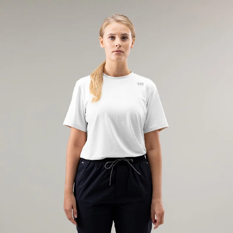 Foundation Lomond Tee Women's WHITE Layered Multi-layer Single Layer