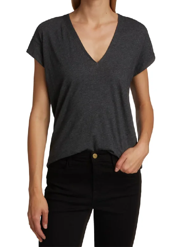 Le Mid Rise V Neck - FRAME Embroidered Appliqued Beaded