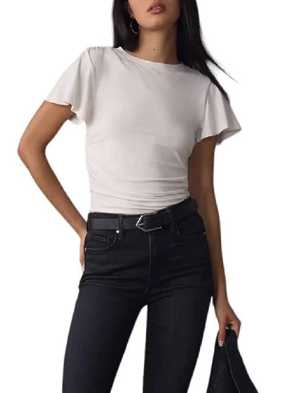 Lena Tee - PAIGE Graphic T-Shirt Round Neck Polyester