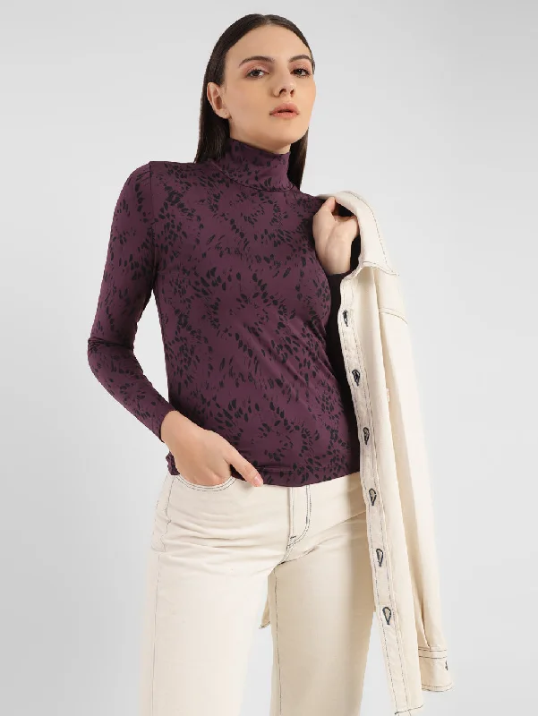 Levi's x Deepika Padukone Moon Rib Turtleneck Ribbed Striped Patterned