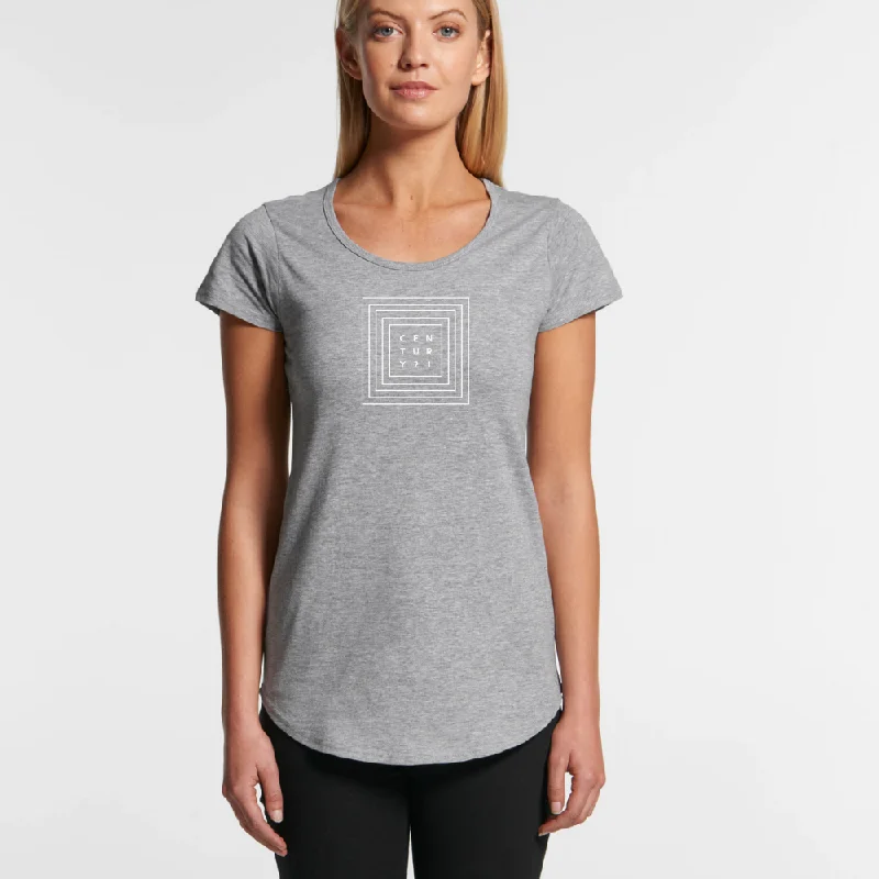 Mali Square Logo Tee - Athletic Grey Terry Blend Velvet Blend Canvas Blend