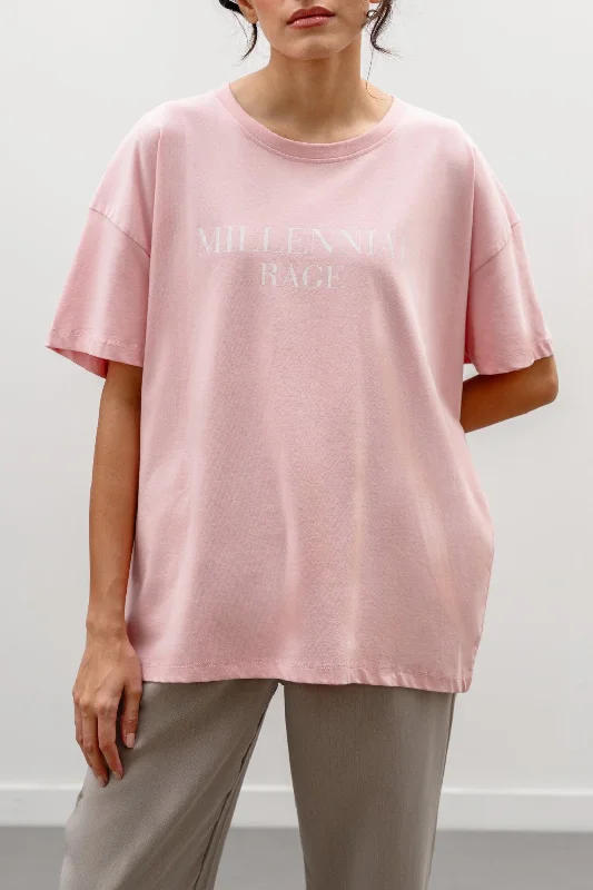 MILLENNIAL RAGE OVERSIZED TEE Graphic Embroidered Appliqued