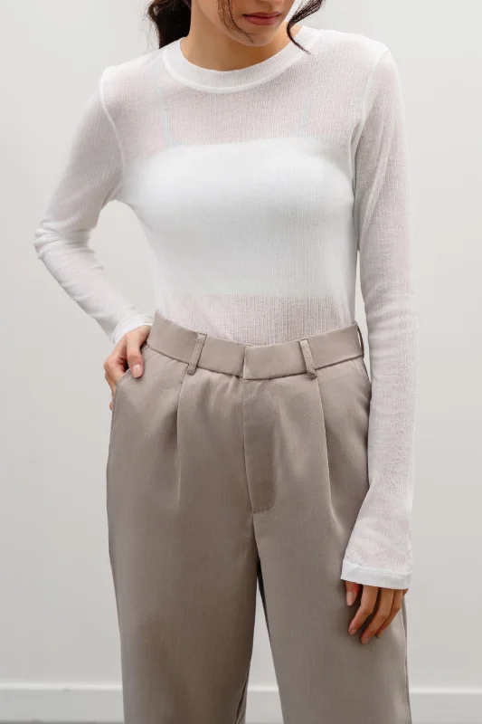 SHEER TOP Terry Blend Velvet Blend Canvas Blend