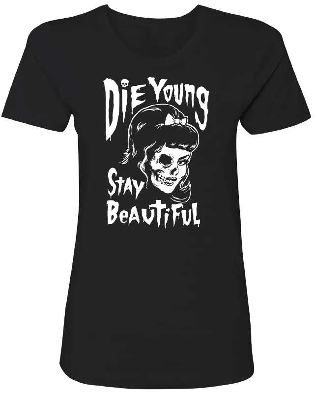 STAY BEAUTIFUL Women's Crew Neck Tee Plaid T-Shirt Polka Dot Checkered