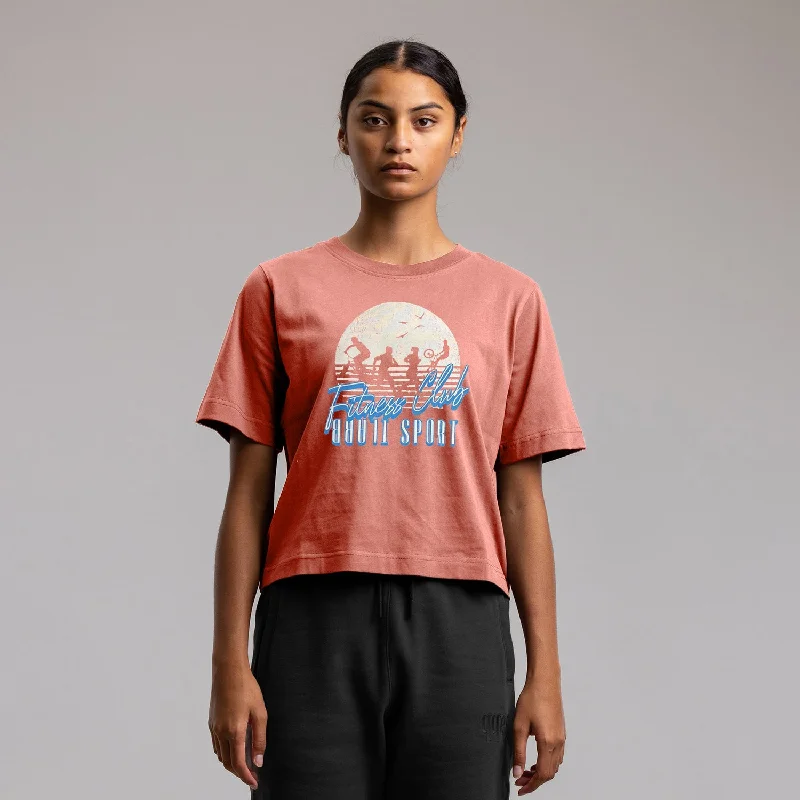 Sunrun Block Tee Women's Rayon Fabric Velvet Fabric Corduroy Fabric