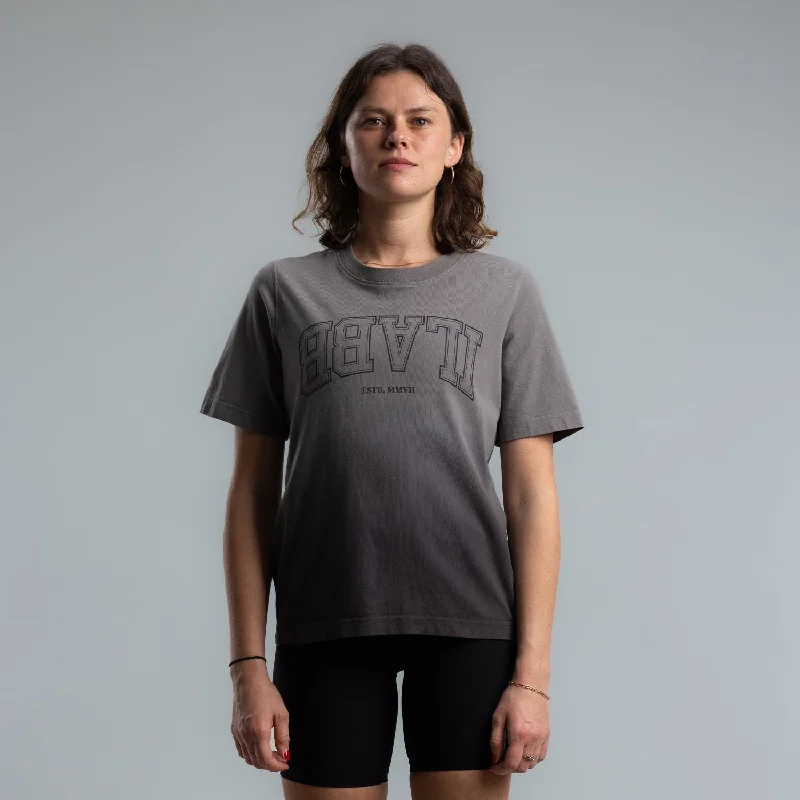 Varsity Block Tee Women's Front Pockets Side Pockets Patch Pockets