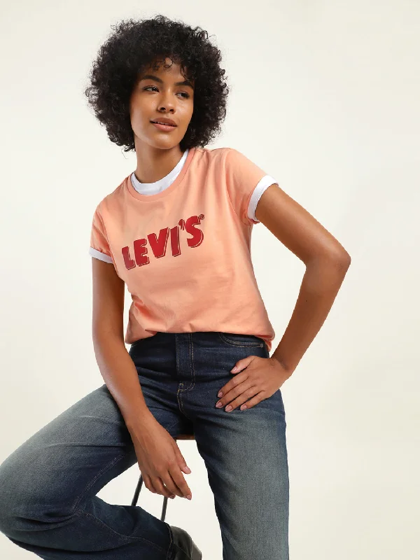 Women's Graphic Print Oversized T-Shirt Zippered Front Buttoned Front Snap Front