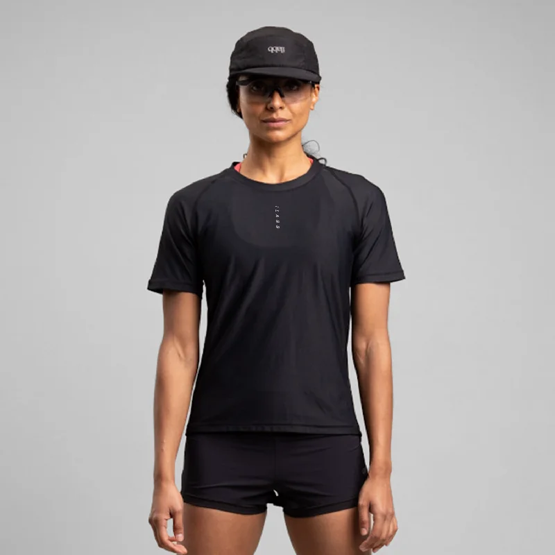 Labb Tech Tee - Women's BLACK Fleece Fabric Down Fabric Feather Fabric