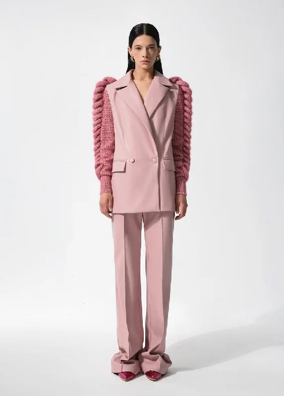 LILY KNITTED SLEEVES BLAZER Women's Trendy Blazer