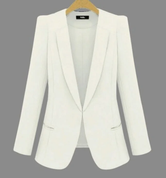 2018 New Plus Size Womens Business Suits Spring Autumn All-match women Blazers Jackets Short Slim long-sleeve Blazer Women Suit Women's Vintage Suit