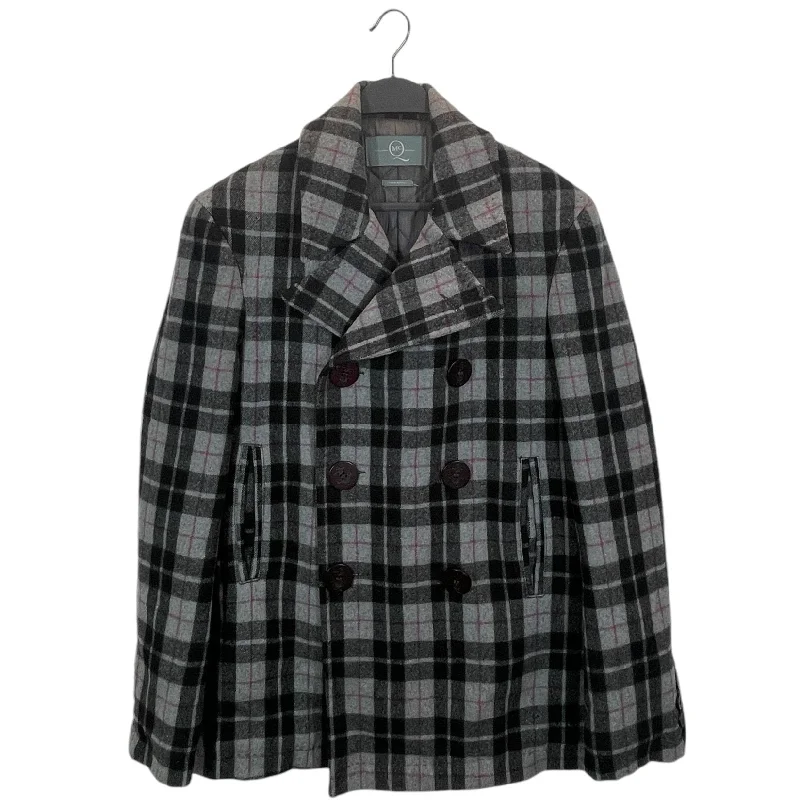 Alexander McQueen/Peacoat/44/Plaid/GRY/GREY/PURPLE Lightweight Autumn Coat