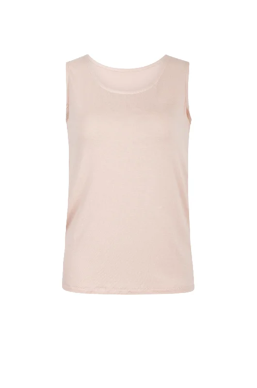 Viscose Blend Tank | Nude | 7539RR Chic Layered Vest
