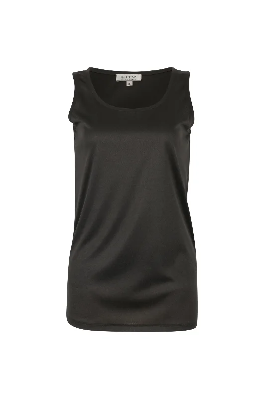Essential Knit Tank | Black | 7634TT Urban Chic Vest