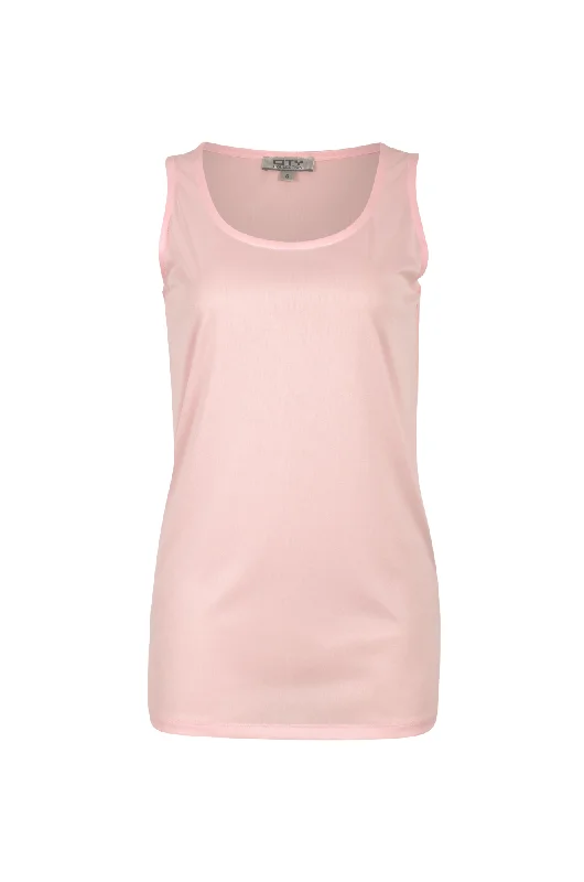Essential Knit Tank | Pink | 7634TT Edgy Moto Vest